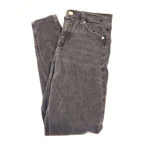 Topshop Jamie High-Rise Skinny Cropped Jeans Size | Women's 26 | Washed Black